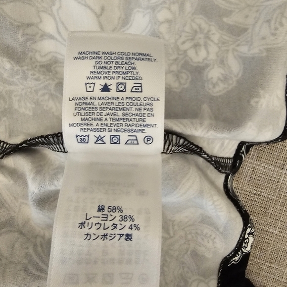 Land's End Large Modal Blend Stretchy Floral Black Dress - Picture 5 of 11